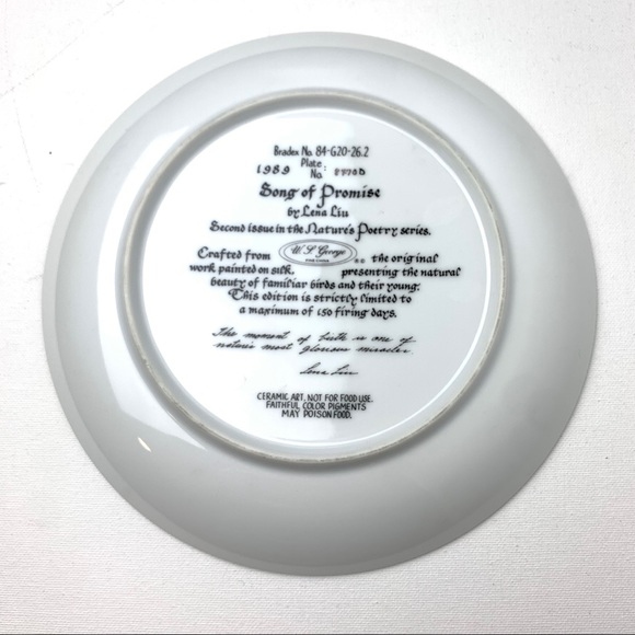 Vintage 1989 “Song of Promise” decorative plate - Picture 4 of 4